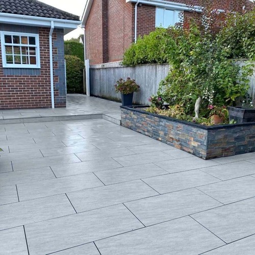 Quartz grey porcelain paving - grey,