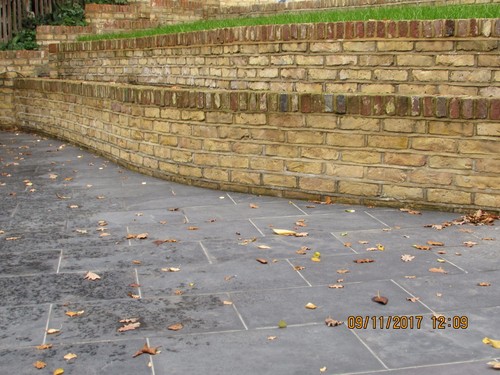 Black slate paving - paving, slabs