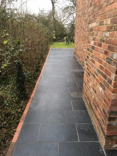 Black slate paving - paving,