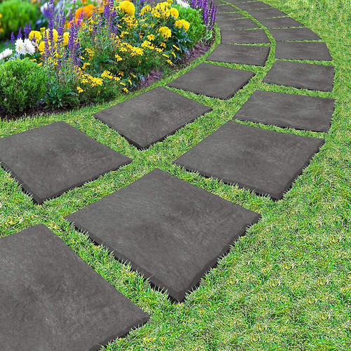 4pc grey plastic - grey, tiles